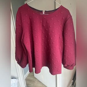 Textured Red Sweater